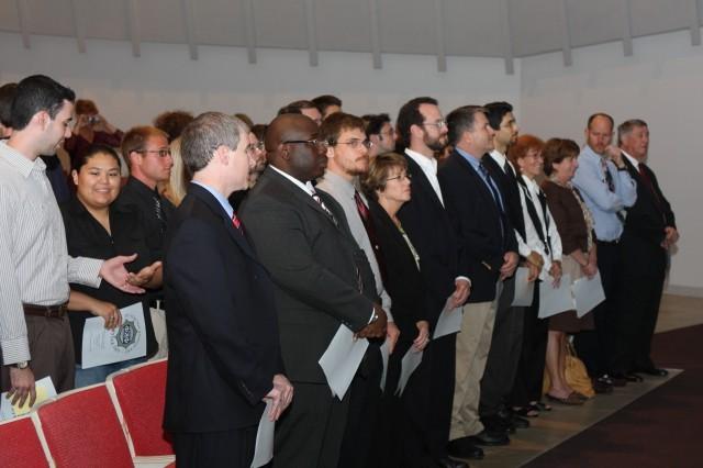 Inductees sitting in the audience